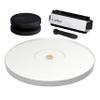 Fluance Vinyl Turntable and Record Accessory Kit with Record and Stylus Anti-Static Carbon Fiber Brushes, Frosted Acrylic Platter and Record Weight (VB52AP03RW03) view 1