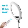 100W 22" Ring lamp 55cm Ring Light Kit Super Bright LED Ring Lamp for Makeup Beauty Nail Skin Handbag & Tripod (22" FD-640ll Balck) view 2