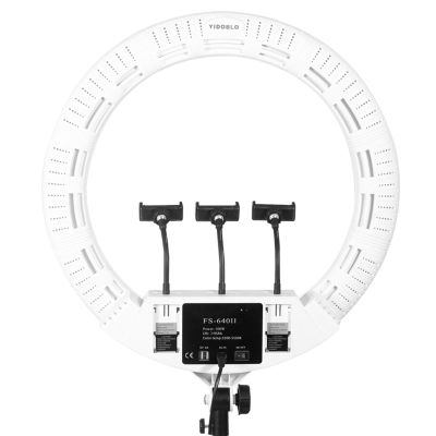 100W 22" Ring lamp 55cm Ring Light Kit Super Bright LED Ring Lamp for Makeup Beauty Nail Skin Handbag & Tripod (22" FS-640ll White)