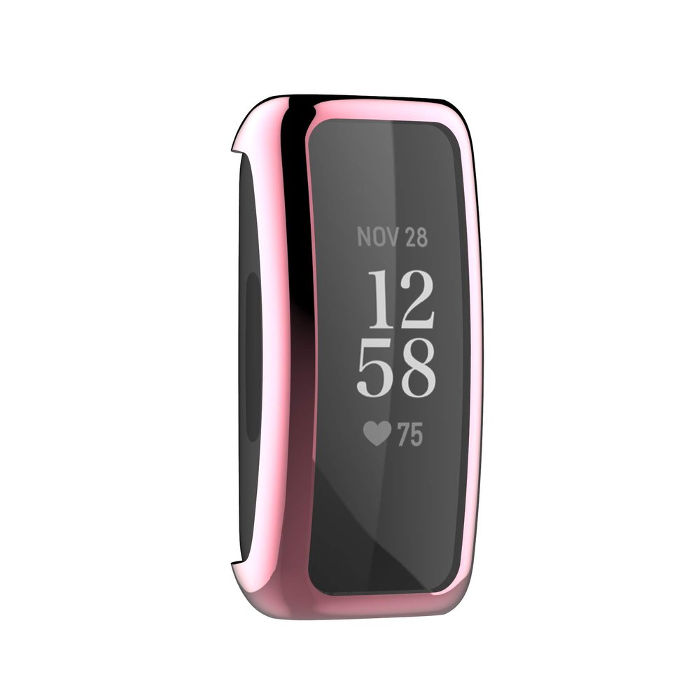 BabyValley Case Compatible with Fitbit Inspire 2/Inspire 3 Full Coverage Screen Protector Soft TPU Plated Bumper Shell Protective Cover for Inspire 3/Inspire 2 (Pink)