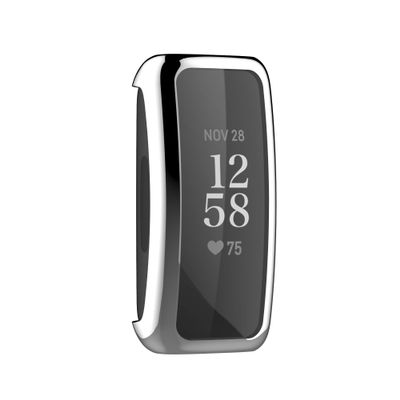 BabyValley Case Compatible with Fitbit Inspire 2/Inspire 3 Full Coverage Screen Protector Soft TPU Plated Bumper Shell Protective Cover for Inspire 3/Inspire 2 (Silver)