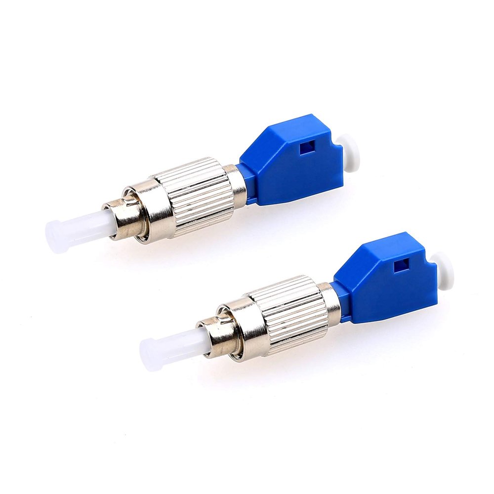 Cruiser 1pcs~100pcs Single Mode 9/125Um FC Male to LC Female Hybrid Fiber Optic Converter, Visual Fault Locator Compatible FTTH Optical Fiber Adapter (2pcs)