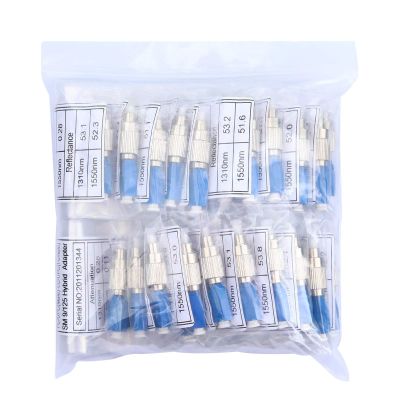 1pcs~100pcs Single Mode 9/125Um FC Male to LC Female Hybrid Fiber Optic Converter, Visual Fault Locator Compatible FTTH Optical Fiber Adapter (50pcs)