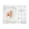 Sweet Jojo Designs Star and Moon Girl Milestone Blanket Monthly Newborn First Year Growth Mat Baby Shower Memory Keepsake Gift Picture - Gold and Grey Celestial Shoot for The Stars Space view 1
