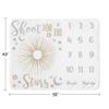 Sweet Jojo Designs Star and Moon Girl Milestone Blanket Monthly Newborn First Year Growth Mat Baby Shower Memory Keepsake Gift Picture - Gold and Grey Celestial Shoot for The Stars Space view 4