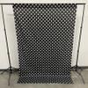 New Creations Fabric & Foam Inc, Poly Cotton Polka Dot Decorative Backdrop Drape Curtain Divider, 1 Panel Per Order (White Dot on Black, 58" Wide x 120" High) view 1