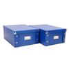 Snap-N-Store CD Storage Box - Pack of 1/2 - Durable Disc Holder with Lid to Store for Discs (2 Pack - Doublewide CD, Classic Blue) view 1