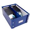Snap-N-Store CD Storage Box - Pack of 1/2 - Durable Disc Holder with Lid to Store for Discs (2 Pack - Doublewide CD, Classic Blue) view 3