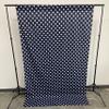 New Creations Fabric & Foam Inc, Poly Cotton Polka Dot Decorative Backdrop Drape Curtain Divider, 1 Panel Per Order (White Dot on Navy Blue, 58" Wide x 120" High) view 1