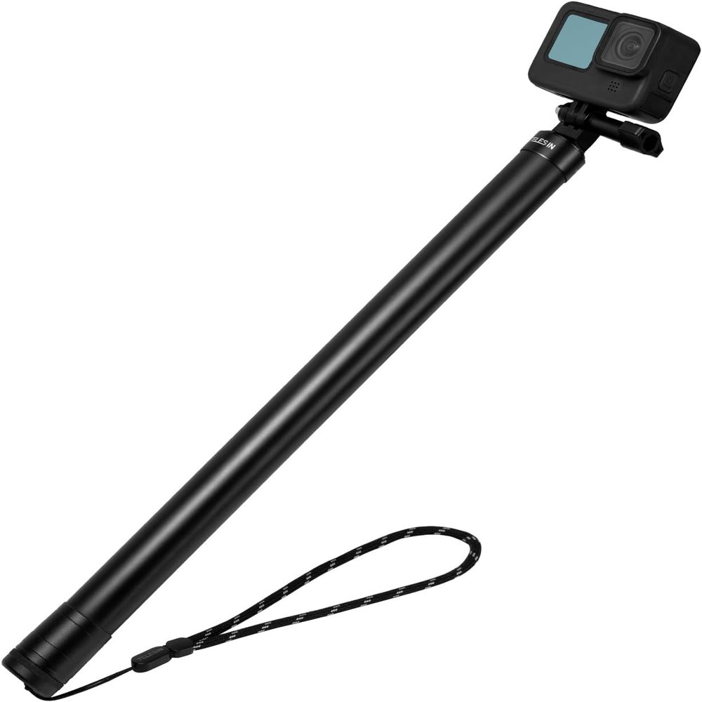 Long Selfie Stick Pole (106"/2.7M),Extension Carbon Fiber Waterproof Dive Monopod for GoPro Max 13 12 11 10, Insta360 X5 X4 Ace Pro, DJI Osmo Nano 360 Action 6 5 4 Pocket 4 3 Bike Motorcycle Accessory
