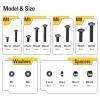 Mounting Dream TV Mounting Hardware TV Mount Screws Kit Comes with M4, M5, M6, M8 Screws, Includes Spacers and Washers, Fits Any TVs Up to 82 Inch, Works with Any Wall Mount MD5754 view 2