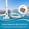Retevis MA06 VHF Marine Antenna, 3.5dBi Fiberglass Waterproof Boat Antenna, 23 Ft/7 m RG-58 Coaxial Cable with PL-259 Connector Ratchet Mount, for Retevis RA27 RM20 VHF Marine Radio, 43.3Inch view 3