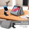 Sttargxing Multi-Angle Tablet Stand with Soft Pad and Net Pocket - Universal Lazy Holder for Lap, Knee, Sofa and Bed(Grey) view 2