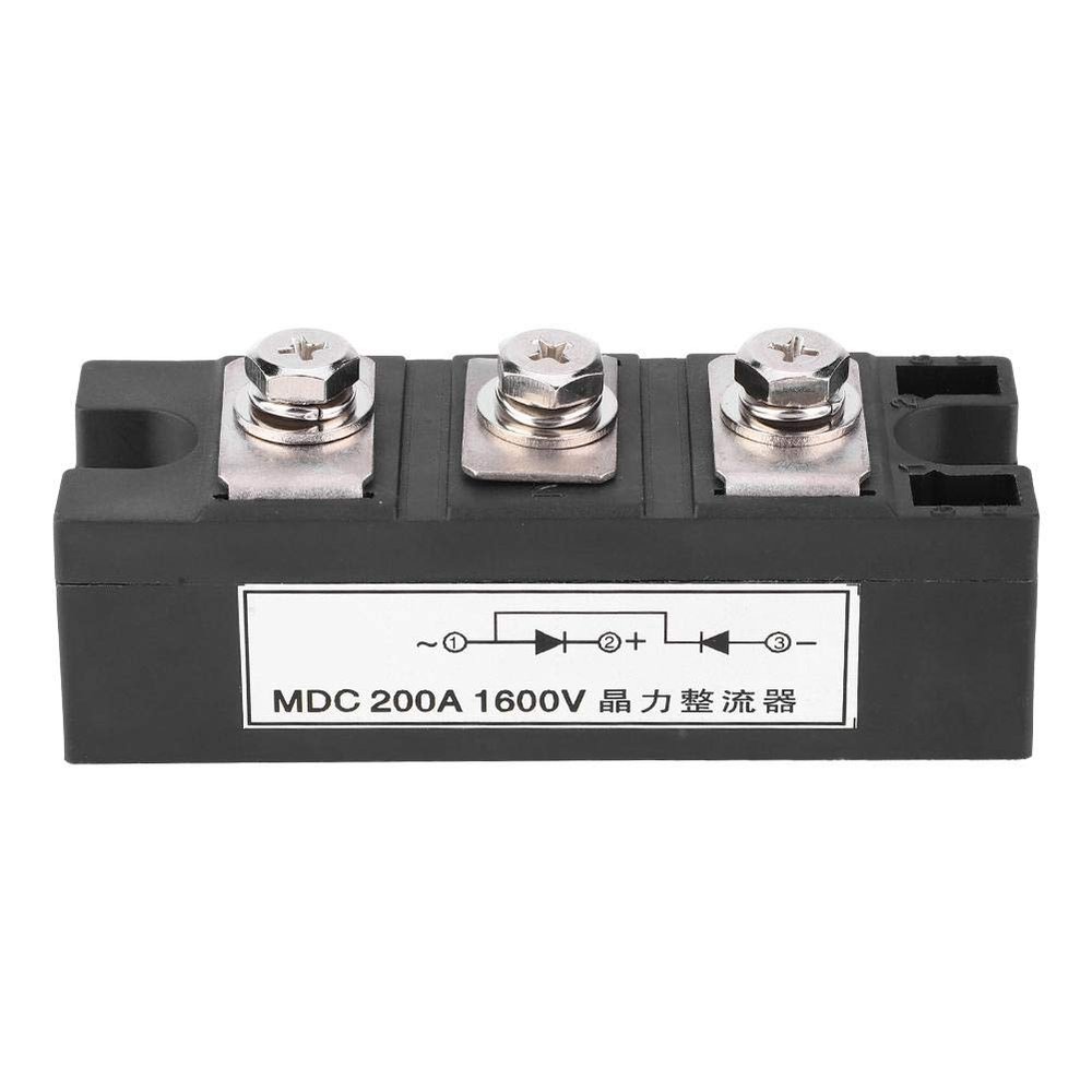 Oumefar 1600V Rectifier Bridge Module, 200A Amp High Power Inverter Rectifier Bridge Diode Module, 3 Terminals Current Conversion Module