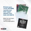 BCW 45 RPM Record Sleeves - 200 Count | Fits Standard 7 Inch Single 45s | Snug-Fit 2 Mil Polypropylene Outer Sleeves | Archival Plastic Covers for Vinyl Record Storage and Protection view 2