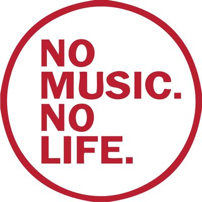 Decaltor Red No Music No Life - Laptop Stickers - 5" Vinyl Decal -Funny Laptop, Phone, Tablet Vinyl Decal Sticker,Bumper Sticker