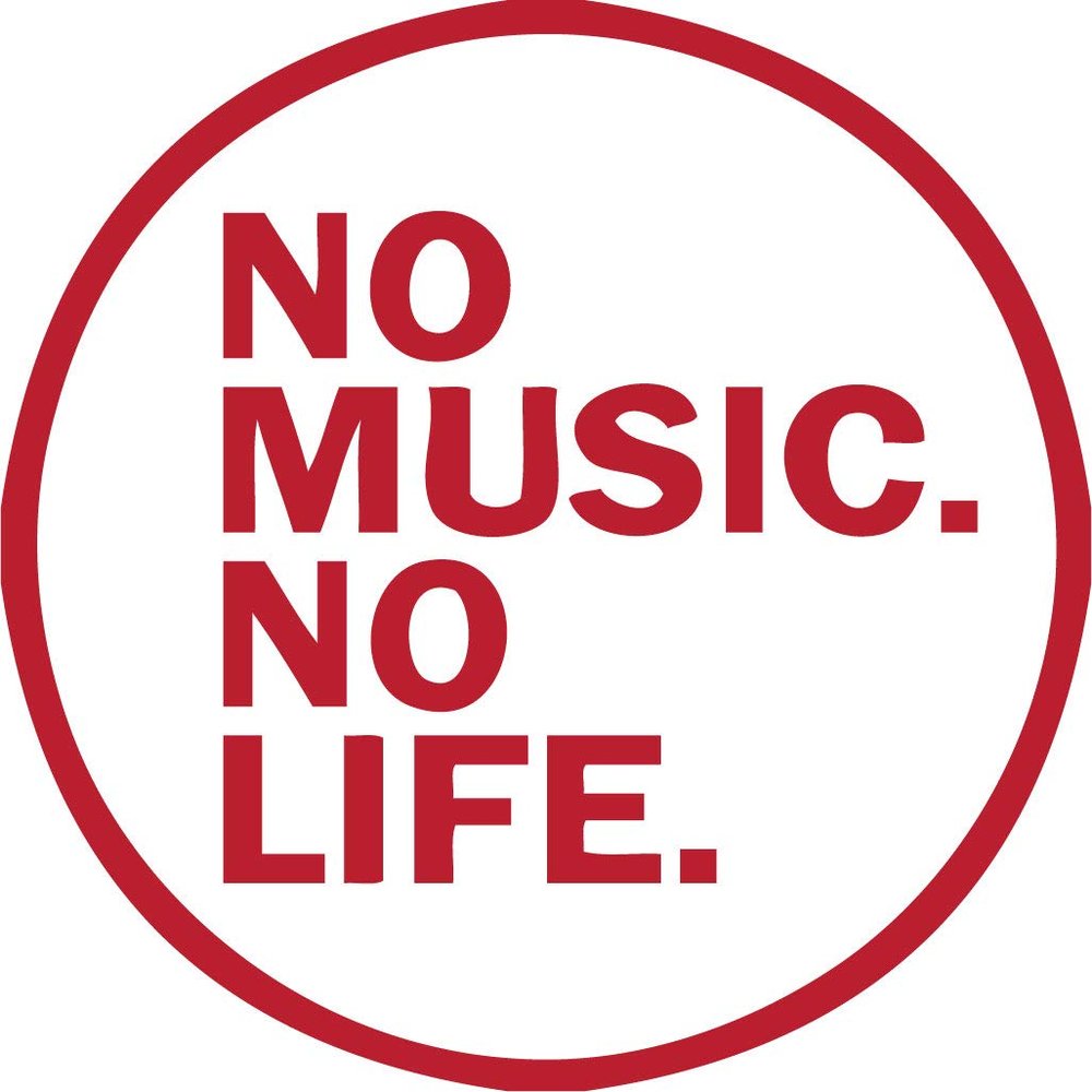 Decaltor Red No Music No Life - Laptop Stickers - 5" Vinyl Decal -Funny Laptop, Phone, Tablet Vinyl Decal Sticker,Bumper Sticker