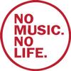 Decaltor Red No Music No Life - Laptop Stickers - 5" Vinyl Decal -Funny Laptop, Phone, Tablet Vinyl Decal Sticker,Bumper Sticker view 1