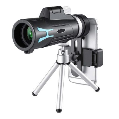 ASDQWER 10x42 Monocular for Adults BAK4 Prism with Tripod Phone,HD Monocular Telescope,Outdoor Portable Dual Focus Optics Zoom Lens Monoculars,for Beach Travel