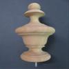 Large Wood Urn Style Finial. Oak Maple Cherry Mahogany 6 1/4 H x 3 1/4 W x 2 1/4 Base. #29 (Mahogany) view 1