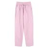 Andongnywell Womens Casual Cotton Linen Straight Leg Pants Loose Drawstring Elastic Waist Harem Pant with Pockets (Pink,XX-Large) view 1