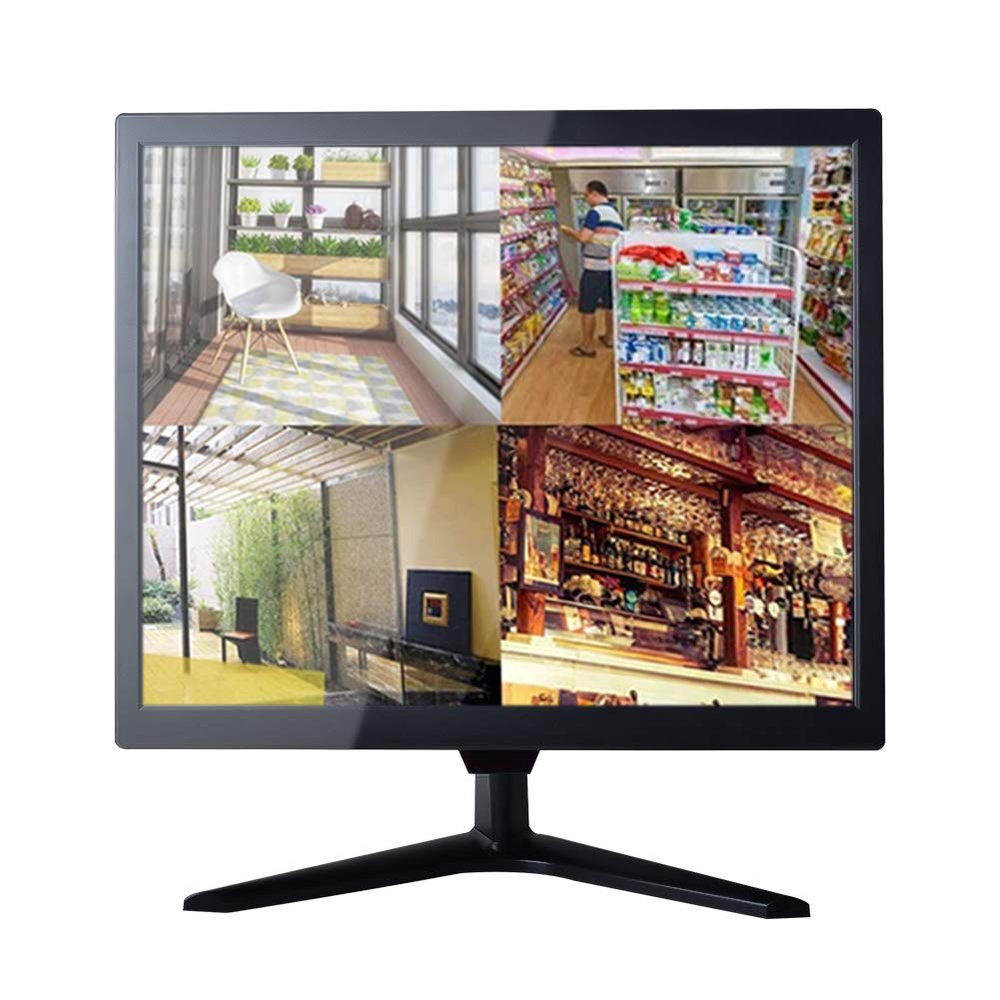 Cocar CCTV Security Monitor, 19 inch Security Surveillance Monitor for Home Security Systems Surveillance Camera STB PC, 1280x1024 Vesa 10 * 10 Mounting Built-in Speaker, BNC/VGA/HDMI/Audio in & Out