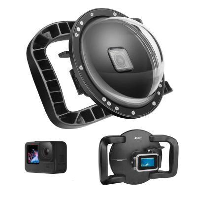 SHOOT Dome Port for GoPro Hero 13/12/11/10/9 Black - Upgraded Coating Film for Anti-Scratch, Dual Handle Stabilizer Floating Grip, Overall Waterproof Case - Shoot Over Underwater Photos/Videos