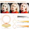 12" Selfie Ring Light with Tripod Stand 72" Tall & Mini Desktop Tripod, PEYOU Ring Light Tripod with 4 Phone Tablet Holders & Shutter for YouTube/Makeup/TikTok/Photography, Compatible with iPhone iPad view 2