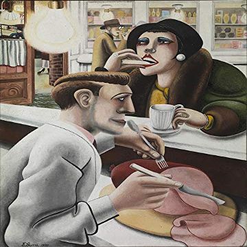 The Snack Bar : Edward Burra : 1930 : Archival Quality Art Print