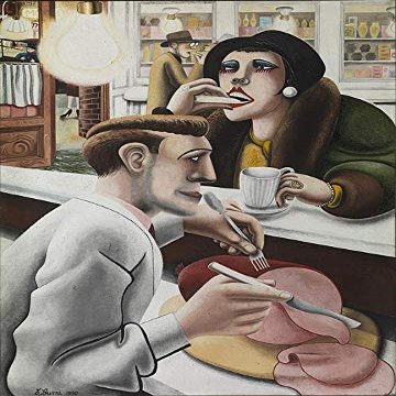 The Snack Bar : Edward Burra : 1930 : Archival Quality Art Print