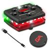 Guardian Angel Micro Series Safety Lights, Beacon Device (Red Front & Green Rear) | Rechargeable, Magnetic & Hands-Free Wearable LED Light for Dog Walking, Cycling, Camping & Kayak view 1
