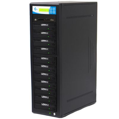 EZ DUPE 1 to 10 Media Mirror Duplicator - Flash (SD/CF/MS/MMC/USB) & Disc (DVD/CD) to DVD CD Disc Copy Copier Multimedia Backup (M910-SSP)