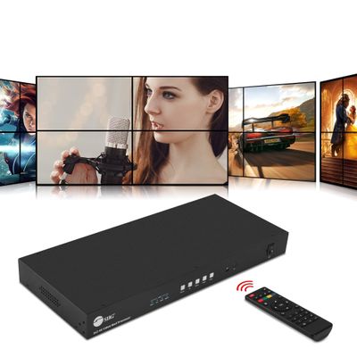 SIIG 2x2 4K HDMI Video Wall Controller, USB-C/DVI/HDMI Input, RS232/Web/IR Control, Audio Extract to Coaxial/3.5mm, Metal Housing, ESD Protection, 1x2, 1x3, 1x4, Cascading 10x10 max (CE-H26E11-S1)