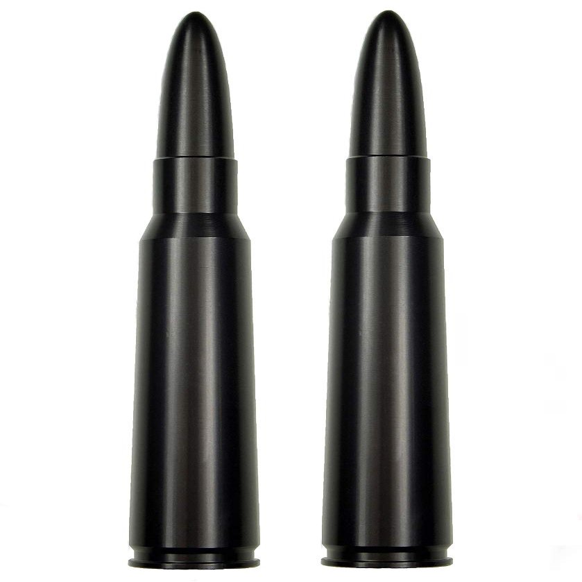50 Caliber Bullet Aluminum Antenna for Harley Davidson Touring Electra Glide Classic FLHTC (1989-2013) - 2 Pack
