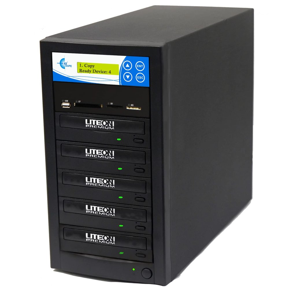 EZ DUPE 1 to 4 Media Mirror Duplicator - Flash (SD/CF/MS/MMC/USB) & Disc (DVD/CD) to DVD CD Disc Copy Copier Multimedia Backup (M904-SSP)