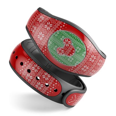 Design Skinz Knitted Ugly Christmas Sweater V4 Skin Decal Vinyl Full-Body Wrap Kit Compatible with The Disney MagicBand 2.0 (MagicBand Not Included)