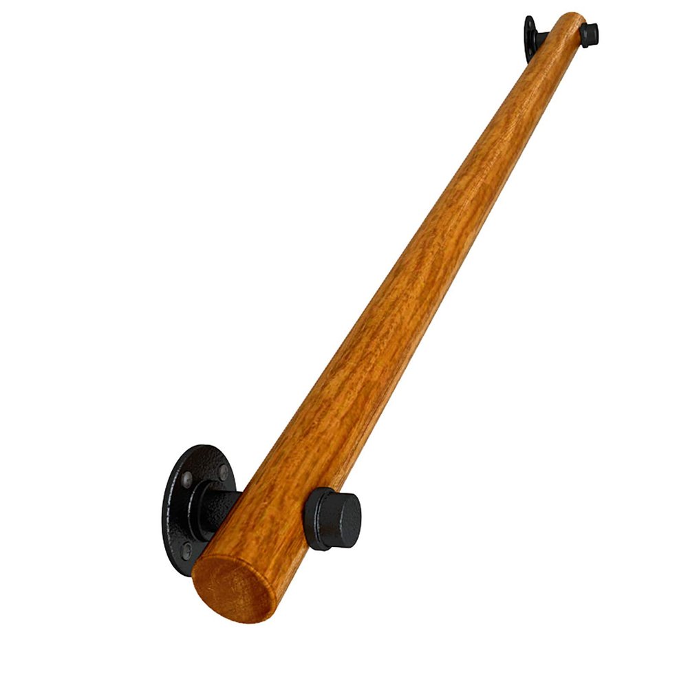 Wooden Handrail Grab Bar, Barrier-Free Non-Slip Stair Handrails, Wall Mounted Home Garden Corridor Lofts Decking Railings (Size : 30/50/80/100cm)