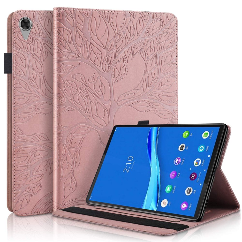 Case for Lenovo Tab M10 HD 2nd Gen 10.1 Inch 2020 Case TB-X306F/TB-X306X Premium PU Leather Folio Stand Cover with Pen Holder for Lenovo TabletRose Gold