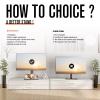 Universal TV Stand/Base Table Top TV Stand with Wall Mount for Most 27 30 32 39 40 42 43 49 50 55 60 Inch LCD LED Plasma Flat Screen TVs, Vesa Mount Holds up to 88 lbs, 9 Level Height Adjustable view 4