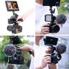 WEWOGA R005 Camera Top Handle Grip Hot Shoe Top Cheese Mount Universal Video Stabilizing Rig with 4 Cold Shoe 1/4" 3/8" competible with Cameras for LED Light, Microphone, Monitor for Low Angle Shoot view 3