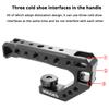 WEWOGA R005 Camera Top Handle Grip Hot Shoe Top Cheese Mount Universal Video Stabilizing Rig with 4 Cold Shoe 1/4" 3/8" competible with Cameras for LED Light, Microphone, Monitor for Low Angle Shoot view 4