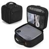 CURMIO Double Layers Projector Case, Mini Projector Carrying Bag Compatible for DR.J Professional and QKK Mini Projector, Black view 1