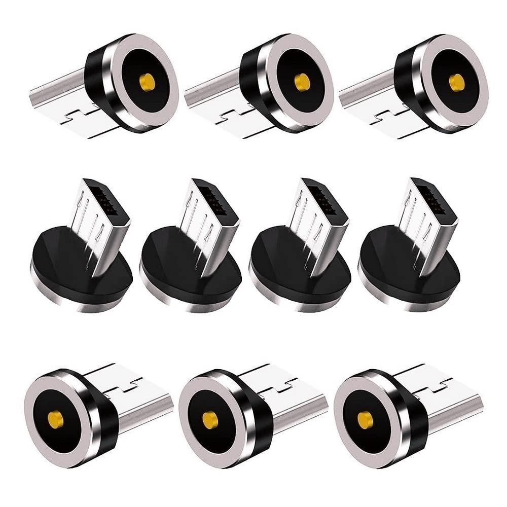 Raosky Magnetic Charging Series (Micro Tips) 10pcs,Just Micro USB Tips Without USB Cable Cords,Compatible for MicroAndriod SmartSeries.
