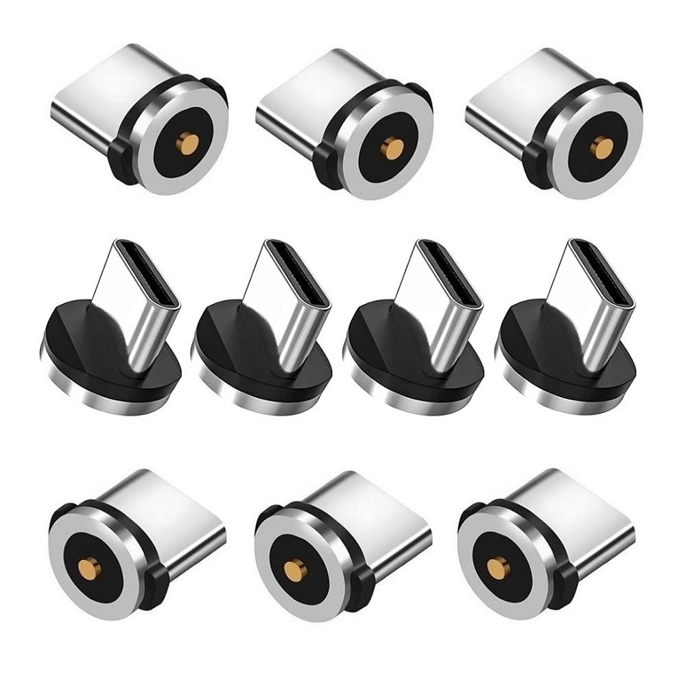 Raosky Magnetic Charging Tips Series (Type-c Tips)/10pc,Magnetic Type-C Tips,Just Charger Tips Without USB Cable&Non-Data