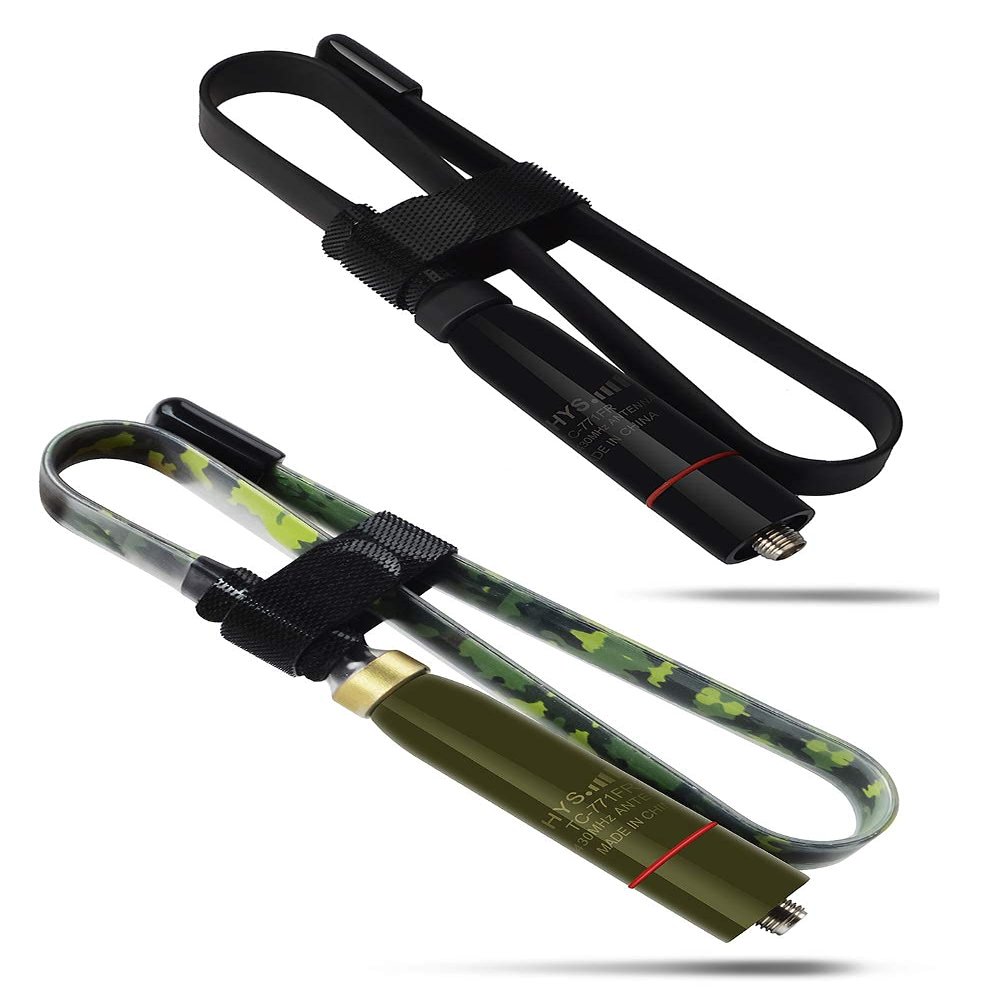 HYS SMA-Female Dual Band VHF/UHF 144/430MHz High Gain Foldable CS Tactical Antenna for Baofeng UV-5R UV-82 BF-F8HP Ham Two Way Radio