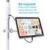 OttLite LED Floor Lamp with USB Port & Tablet Stand Modern White Design, ClearSun LED Standing Light, USB Charger, Touch Activated Controls, for Crafting, Reading, Work view 3