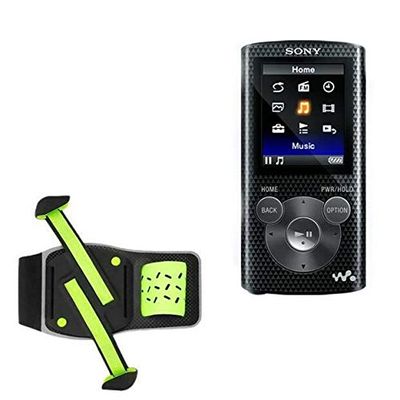 BoxWave Holster Compatible with Sony NWZ-E380 - FlexSport Armband, Adjustable Armband for Workout and Running - Stark Green