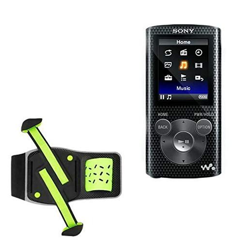 BoxWave Holster Compatible with Sony NWZ-E380 - FlexSport Armband, Adjustable Armband for Workout and Running - Stark Green