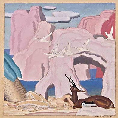 Jean Dupas : Young Woman with Antelope : 1928 : Archival Quality Art Print