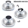 DZDZXQG Ventilation Outlet Cap Stainless Steel Air Vent, Adjustable Air Outlet Indoor Kitchen and Bathroom Ventilation, Bottom Diameter 150Mm view 2
